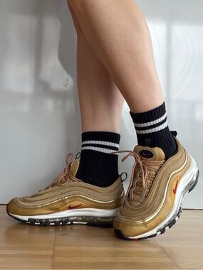 Nike Air Max 97 Metallic Gold / University Red – Women’s 8.5